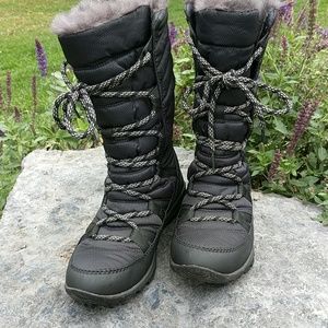 sorel whitney tall lace 2 black